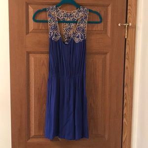 Lush Embroidered Rose Boho Dress